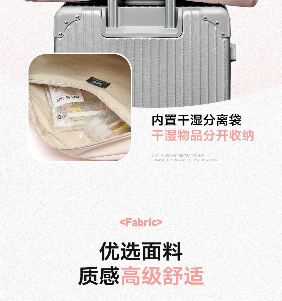 LEE Dry Pocket Sports Fitness Gym Bag for Women Men Large Capacity Waterproof Oxford Duffel Luggage Travel Bag Shoe Compartment