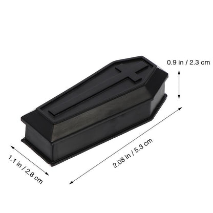 Coffin Halloween Box Prank Ornament Haunted House Mini Treat Favor Plastic Candy Jewelry Wooden Gifts Props Adornment