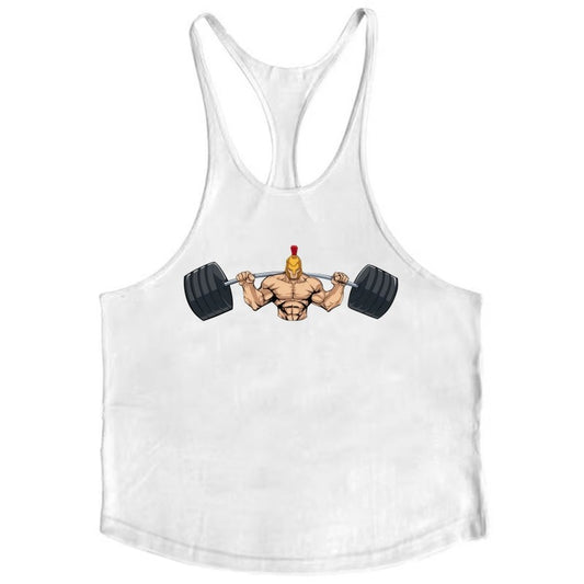 Cotton Y-Back Gym Tank Top for Men, Soft Touch Comfortable Bodybuilding Stringer Singlets Workout Shirt for Athletes