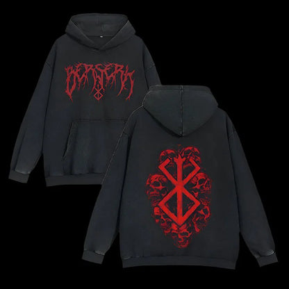 Streetwear Fashion Y2K Retro Gym Print Fitness Hoodie for Men Women Clothing Black Loose Print Pattern Sweatshirt Y2K Style