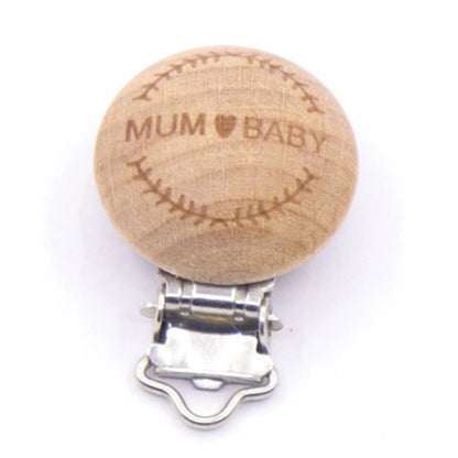 5Pcs/Sets Baby Pacifier Clips BPA Free Cute Modelling Beech Pacifier Clip Baby DIY Cartoon Animal Wooden Log Nipple Chain Holder