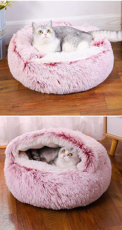 Cama Redonda para Cães, Quente de Inverno, Cama de Gato de Pelúcia, Cesto para Cães Lavável, Cama de Estimação para Cães de Pequeno, Médio e Grande Porte, Sofá para Gatos
