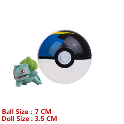 Pokémon Pokeball Com Desenhos Animados Filme Anime Figura Pikachu Charmander Eevee Squirtle Vulpix Qualidade Pet Action Model Brinquedos Presentes
