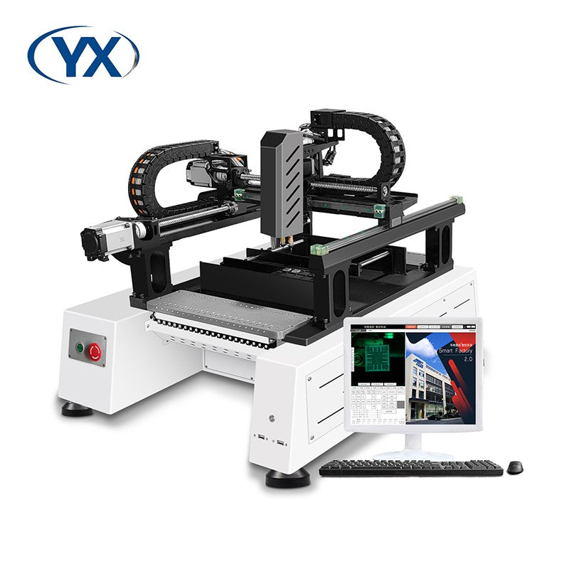 Nova Máquina SMT 2024 SMT220 Desktop Pcb Pick And Place Machine 2 Cabeças 40 Alimentadores Colocação de Chip SMD para Montagem de Pcb