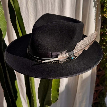 A52E Denims Styles Wool Felted Hat Breathable Warm Hat Light weight Soft Hat