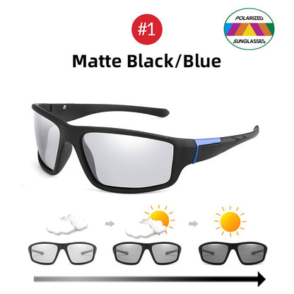 Óculos de Sol Fotocromáticos VIVIBEE Masculino Óculos Esportivos Pretos Feminino com Mudança de Cor Polarizados para Dirigir 2025 Óculos de Sol com Descoloração