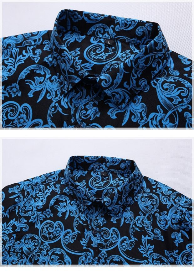 New Summer Men's Short-sleeved Printed Shirts, Turn-down Collar Single-breasted Hawaiian/vacation Shirt, Asian Sizes M-7XL.