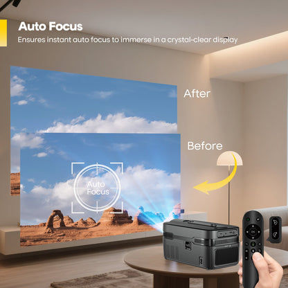 Magcubic Auto Focus HY450C Ultra Short Throw Projector With Auto Offset 1080P 8K HD 900 ANSI WiFi6 BT5.4 Allwinner H716 Voice