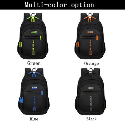Neutral style men's and women's new double-shoulder bag made of nylon Oxford cloth, fashionable color-matching travel backpack.