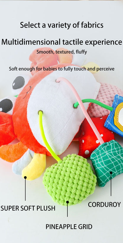 Brinquedo de volante para bebê, educação infantil, brinquedos de direção simulados, luz e música, educativos para bebês, reboque de berço, brinquedos suspensos