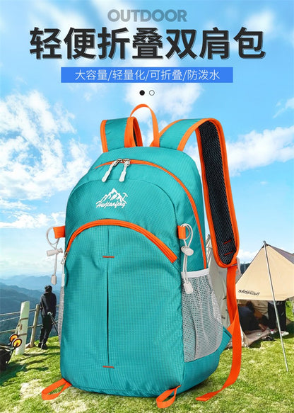 Mochila de Caminhada Unissex Ultraleve Dobrável Masculina e Feminina para Viagem ao Ar Livre Ciclismo Nylon