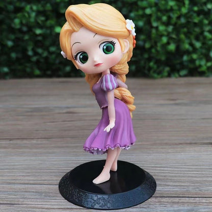 Disney 11cm Rapunzel Enrolados Boneco de Ação Modelo Anime Mini Decoração Coleção PVC Brinquedo Modelo para Presente Menina Criança