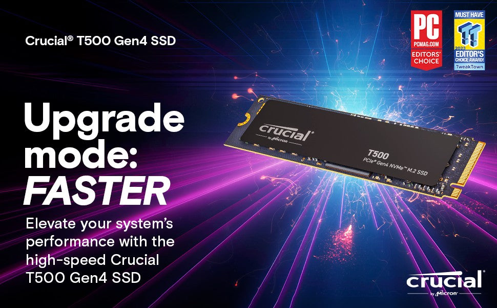 Crucial P3 Plus 1TB 2TB PCIe Gen4 NVMe M.2 SSD Interno (Pacote OEM) & Crucial NVME 2280 P310 1TB SSD & Crucial T500 1TB