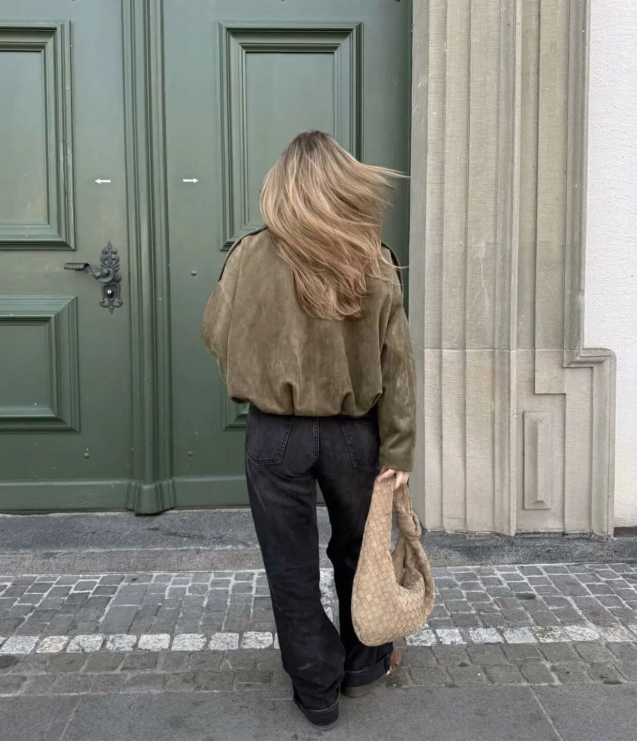 Fall Winter Pilot Jacket Batwing Sleeve Zipper Loose Fleece Outerwear Casual Top for Women Comfortable Soft Fabric Coat