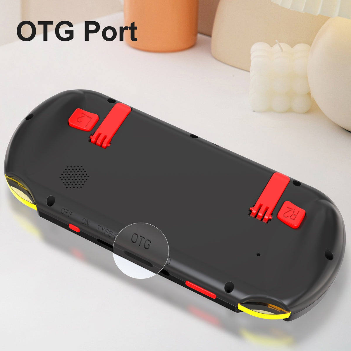 GAMINJA ANS16 Handheld Game 4.5 Inch IPS Screen RGB Lighting Portable Retro Video Game Console 64GB For PS1/GBA/SFC