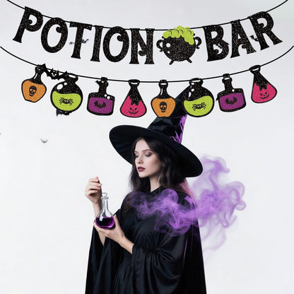 Halloween potions banner, Halloween party decoration, medicine bottle banner, outdoor garden decoration, Halloween decoration