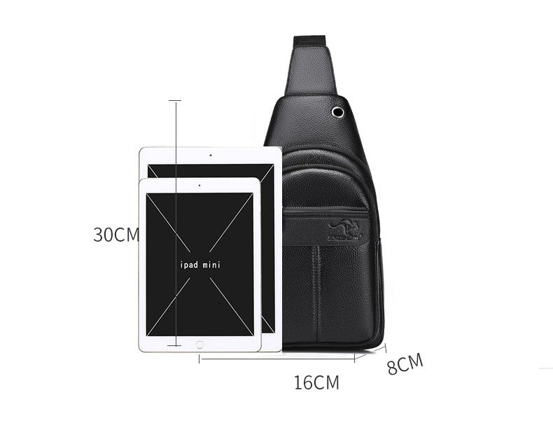 Luxury Brand Kangaroo Leather Men Chest Bag Travel Hiking CrossBody Bag Male Messenger Bag For Men Leather Chest Pack Sling Bag