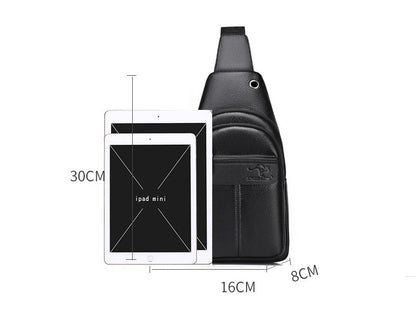 Luxury Brand Kangaroo Leather Men Chest Bag Travel Hiking CrossBody Bag Male Messenger Bag For Men Leather Chest Pack Sling Bag