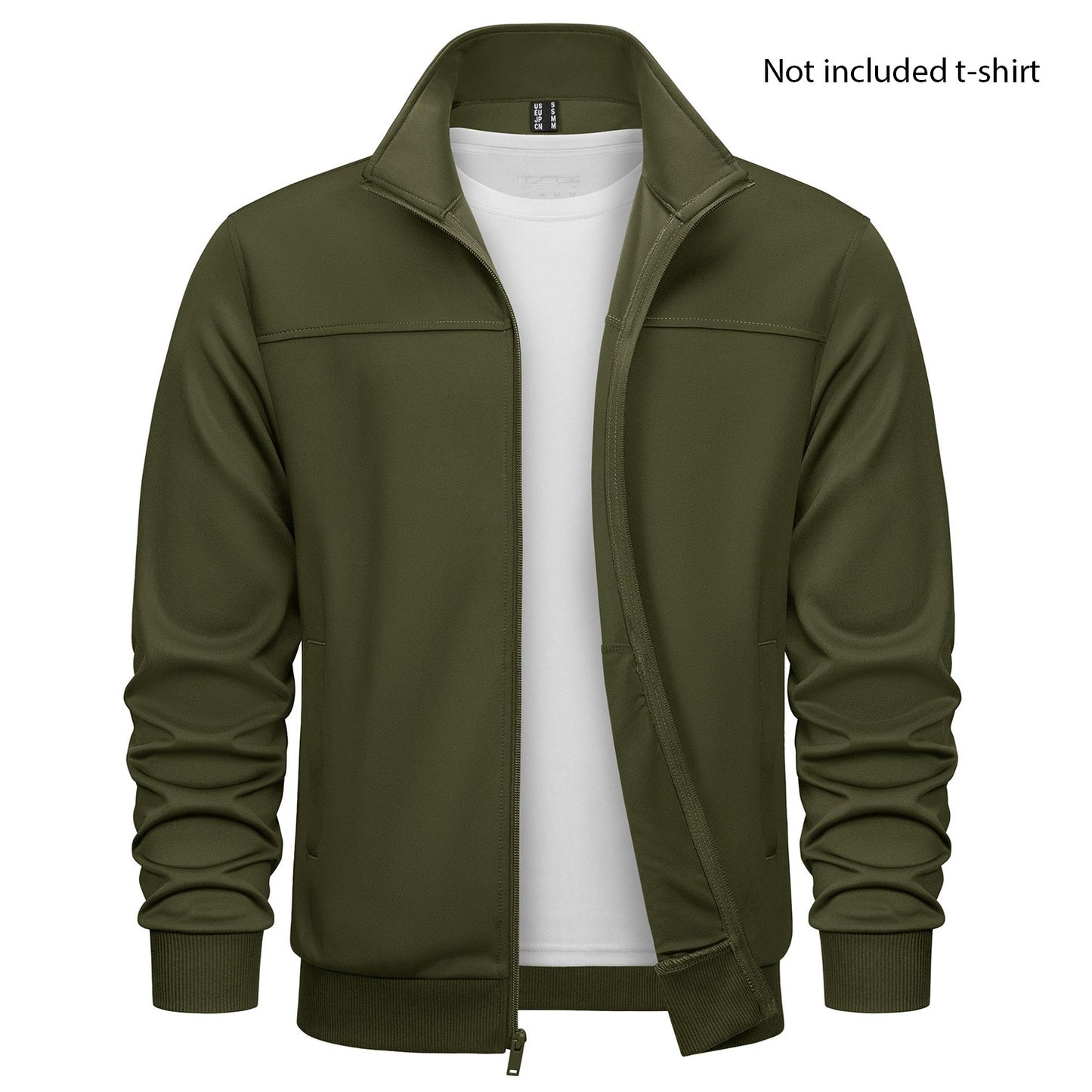 TACVASEN Spring Autumn Track Jackets Mens Lightweight Full Zip Sports Jacket Running Athletic Jackets Workout Fitness Outwear