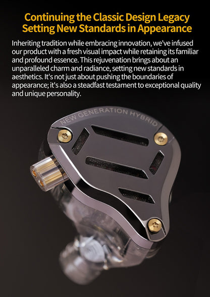 KZ ZS10 Pro 2 Metal Earphone HIFI In Ear Bass Earbud 4-Level Tuning Switch Headphone Sport Monitor Sound Noise Reduction Headset
