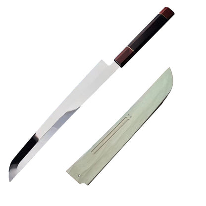 Faca de Sashimi Fio Único Sakimaru Cutelo de Chef Tynny para Fatiar Sushi Presunto Lâmina de Aço 10Cr15MoV Facas de Cozinha Feitas à Mão Messer
