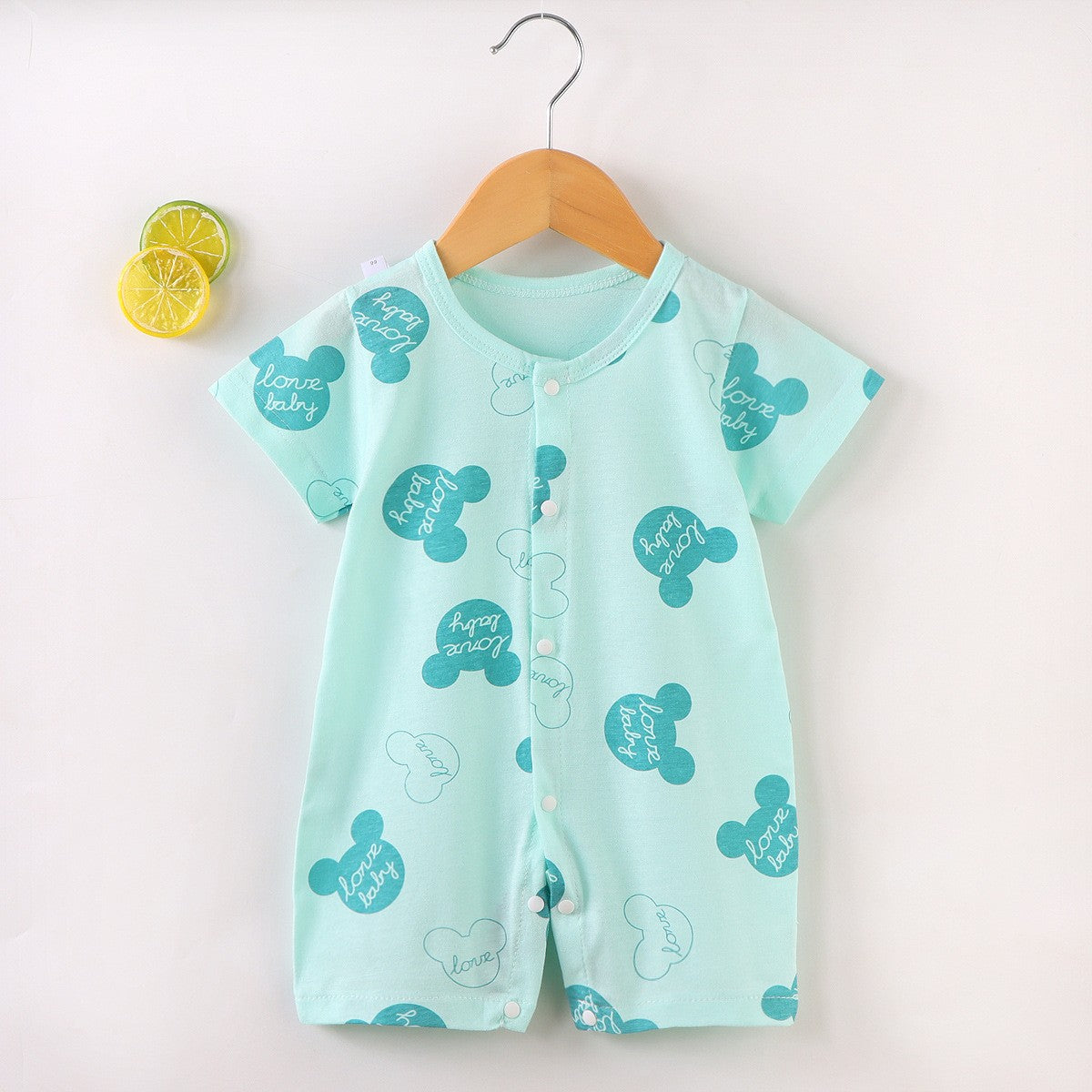 Newborn Baby Clothes Jumpsuit Cartoon Mickey Girl Boy Short Sleeve One-piece Clothes Toddler Costume Romper Infant Onesie Disney