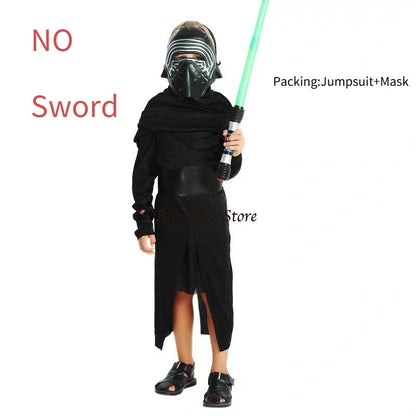 Halloween Cosplay Costumes Force Awaken Boy's Episode Deluxe Kilo Movie COS Sets with Mask Party New Year Kylo Ren Ben Solo Cos
