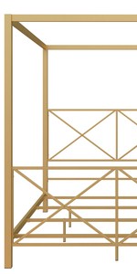 Cama de Plataforma Estofada com 28 cm de Altura para Suporte Elevado de Colchão, Não Necessita de Box Spring, Queen, Couro Sintético Preto