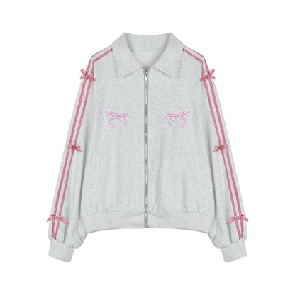 Lapel Collar Long Sleeved Hooded Y2k Sweet Korean Ins Sweatshirts for Women Clothing Loose Autumn Zipper Coat Top Women