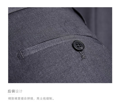 Suit Men (Blazer+Pants) Fashion Business Casual Slim-fit Formal Dress Banquet Work English Style Evening Dress Solid Color Suit