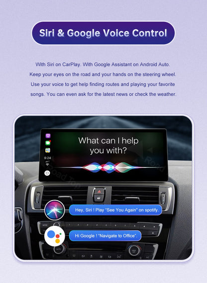 12.3inch Ultra Thin Screen For BMW 1/2/3/4 Series F20 F21 F22 F23 F30 F31 F33 F36 CIC/NBT/EVO Wireless CarPlay Multimedia Radio