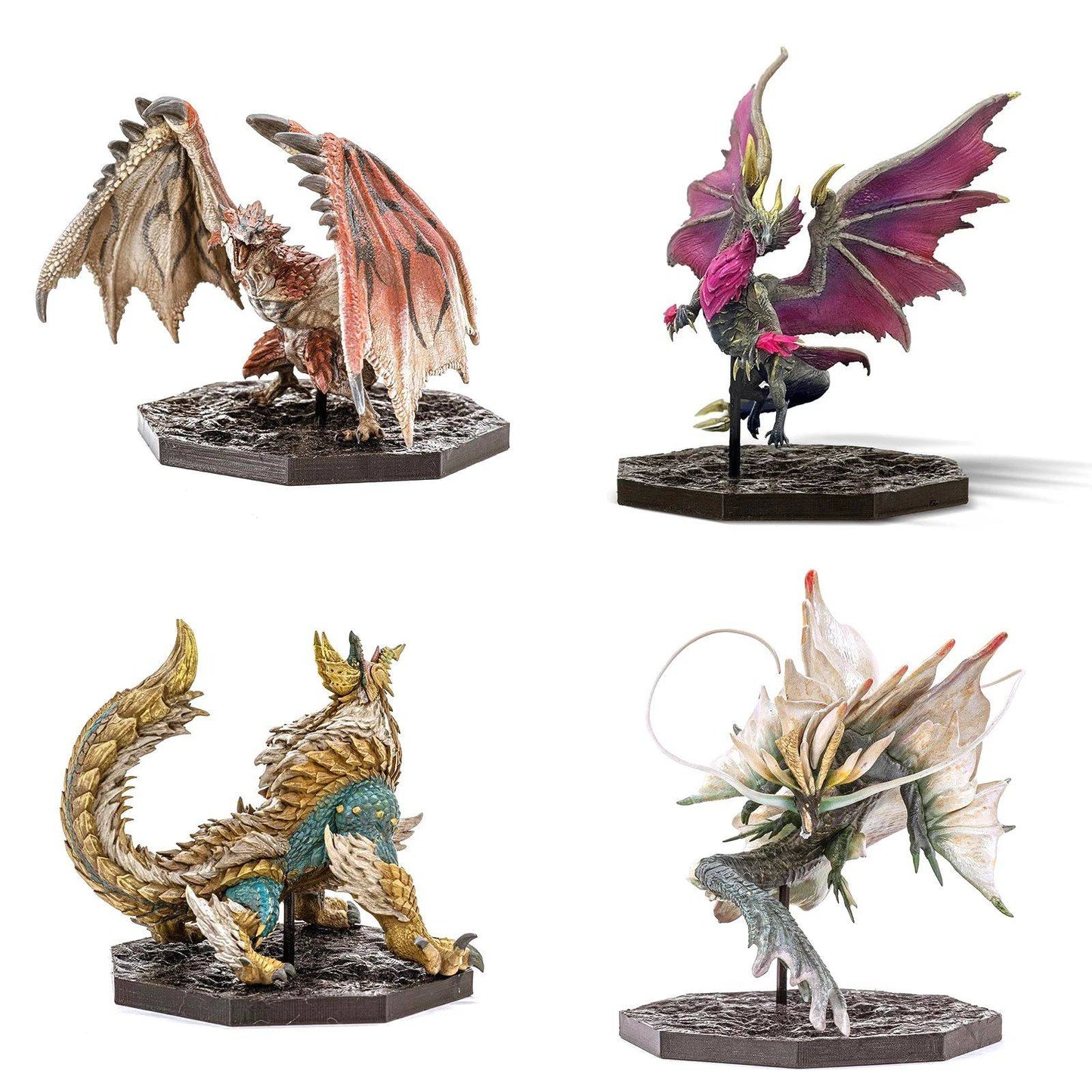 Monster Hunter CUBO Zinogre Amatsu Crimson Glow Valstrax Gore Magala MAGNAMALO Mizutsune Figura de Dragão Brinquedos