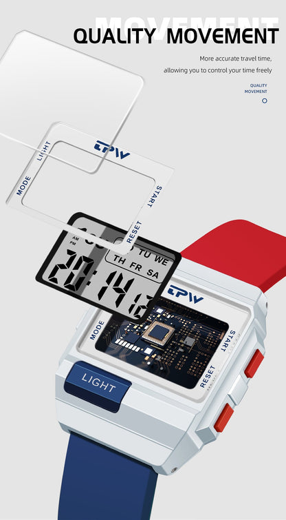 TPW 36mm Midsize Digital Watch For Women Teenage  Meter Water Resistant