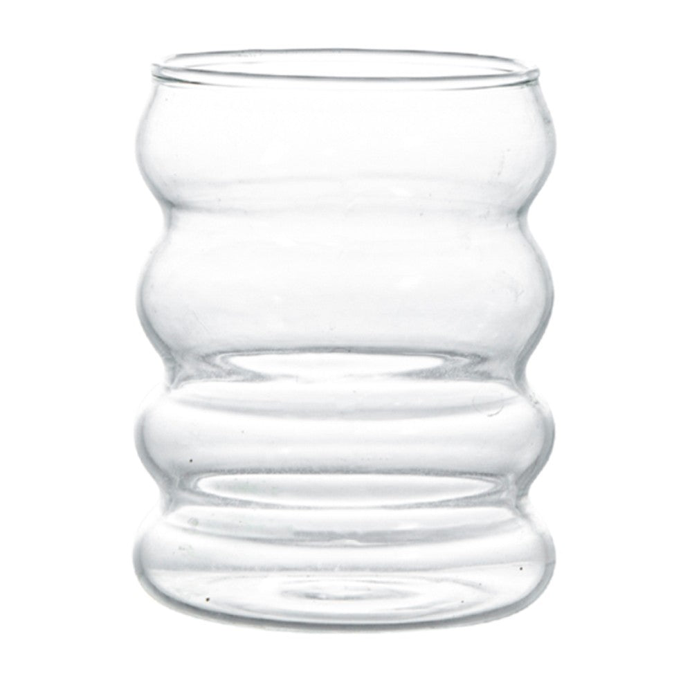 1-4PCS Creative Glass Cup Heat-resistant Tumbler Drinkware Tea Juice Milk Coffee Mug Home Water Glasses Ripple Mug 350ml