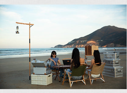 MOUNTAINHIKER Outdoor Storage Box Camping Picnic Travel Aluminum Alloy Large Capacity Box Silver Storage Bag 30-80L