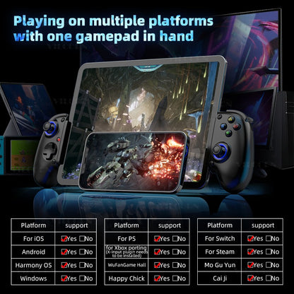 D10/D10S Mobile Game Controller Tablet Wireless Gamepad For Android/IOS/Switch/PS3/PS4 Stretching Joystick with M1M2