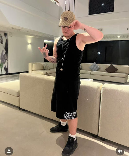 ADWYSD Shorts Sun Roll Basic Printed Drawstring Shorts American Casual Men Women's Basketball Short Pants