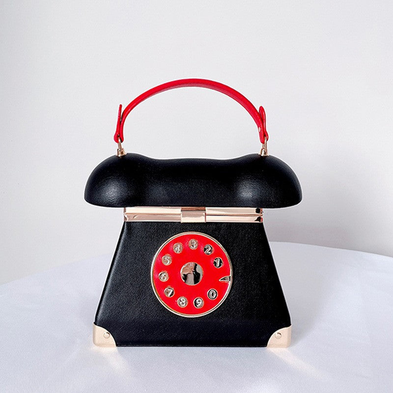 Handle Telephone Shaped Women Evening Handbags Designer Party Clutch Purse Chic Shoulder Bags Female Leather Crossbody Bag Totes