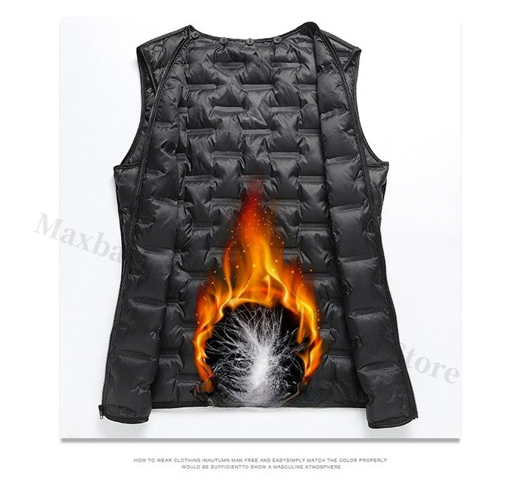 Maxbarley Winter Down Coat Lightw Luxurious Detachable Lining Working Cold Proof Overcoat Mens Mid Length Warm Woolen Trench