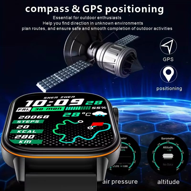 2025 New Military Dual-band GNSS GPS Smart Watch Men Compass 10ATM Waterproof Bluetooth Call Heart rate Sports Smart Watch Women