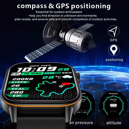 2025 New Military Dual-band GNSS GPS Smart Watch Men Compass 10ATM Waterproof Bluetooth Call Heart rate Sports Smart Watch Women