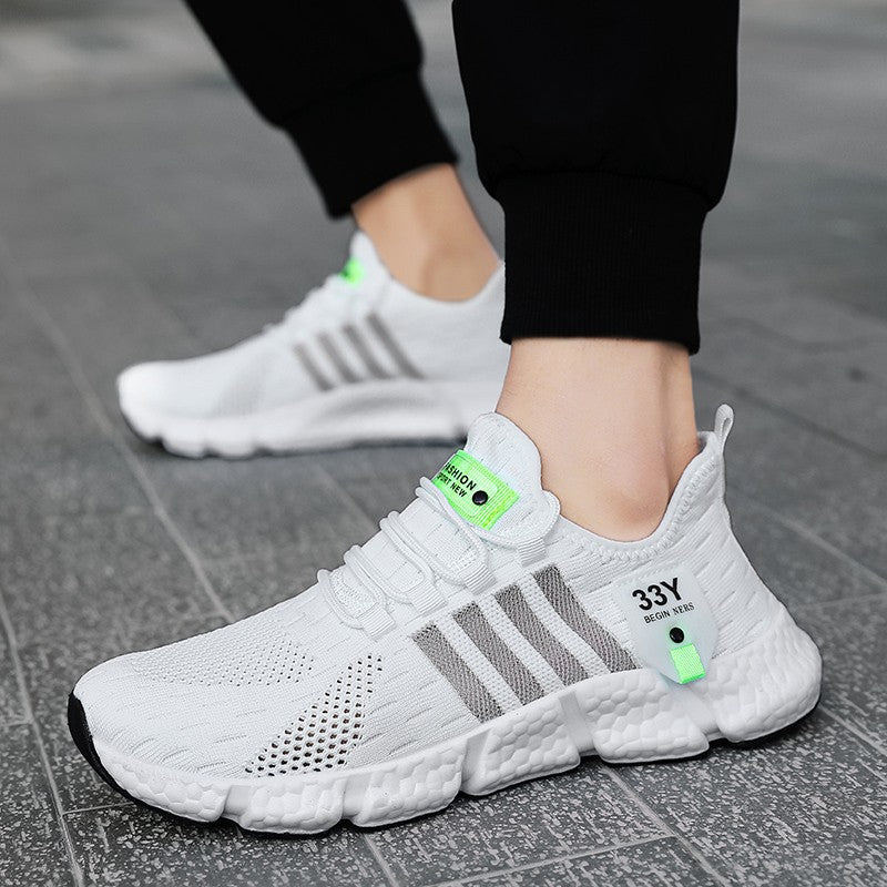 Sapatos Masculinos de Malha Respirável Modernos Leves para Caminhada Tamanhos Grandes Tênis Masculino de Tênis Tênis de Corrida ao Ar Livre Fitness 2024
