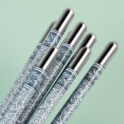 Conjunto de Hashis de Aço Inoxidável para Casa Hashis Reutilizáveis para Adultos Hashis Antiderrapantes Utensílios de Cozinha