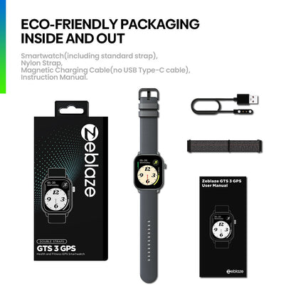 Novo Smartwatch Esportivo Zeblaze GTS 3 GPS 2,01" 2025 para Fazer/Receber Chamadas, Monitorar Frequência Cardíaca, SpO2 e Estresse