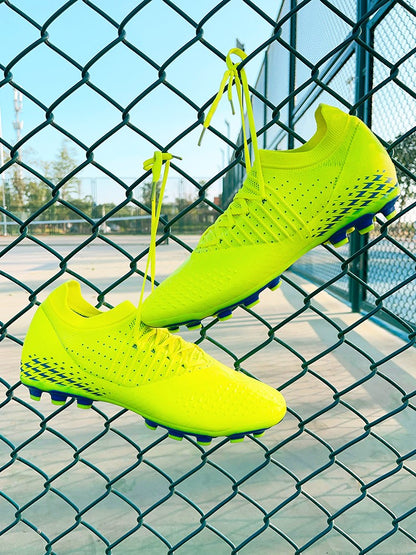 Men Football Cleats Fashion Youth Soccer Shoes Knit Football Training Trainers Breathable Society Campo Non Slip Sports Footwear