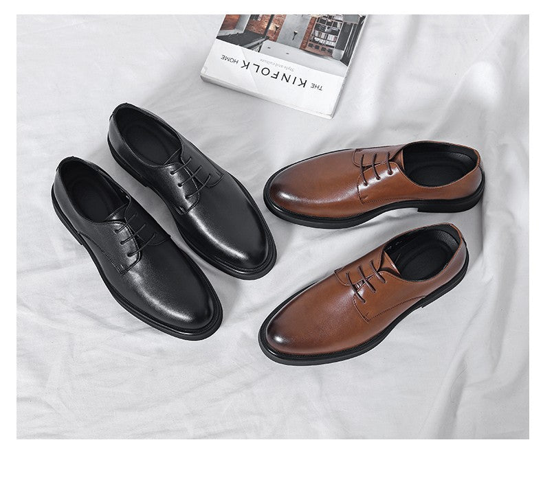 Classic Brogue Office Leather Shoes Men Casual Business Leather Shoes Korean Formal Oxford Men's Dress Shoes