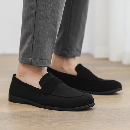 High Quality Men Loafers Comfortable Lightweight Casual Shoes Leather Dress Shoes Slip on Flat Fashion Business Shoes Moccasins