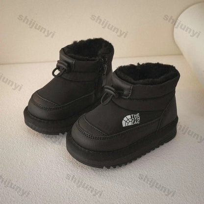 Children's Snow Boots Winter Boys Plush Thicken Platform Cotton Shoes Comfortable Girls Warm Waterproof Fashion Warm Plush Shoes