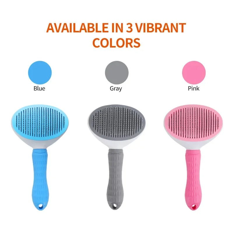 Escova de Pelo para Gatos e Cães Pente de Grooming e Cuidado Escova de Gatos Pente de Aço Inoxidável para Cães de Pelo Longo Limpeza de Animais de Estimação Acessórios para Gatos e Cães
