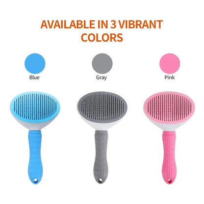 Escova de Pelo para Gatos e Cães Pente de Grooming e Cuidado Escova de Gatos Pente de Aço Inoxidável para Cães de Pelo Longo Limpeza de Animais de Estimação Acessórios para Gatos e Cães